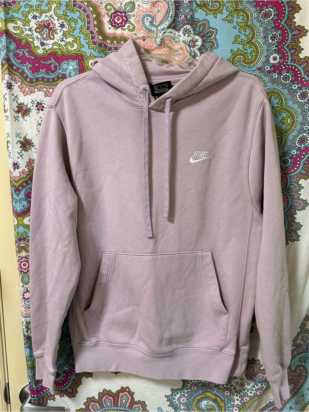 Nike Light Lilac Pullover Hoodie with White Swoosh